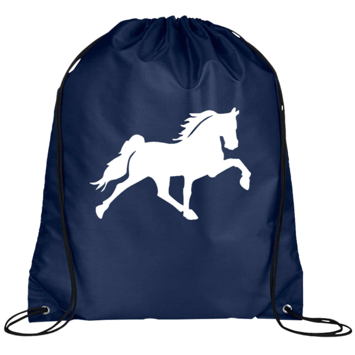 TENNESSEE WALKING HORSE DESIGN 3 JMD (WHITE) BG100 Prime Line Drawstring Cinch Backpack