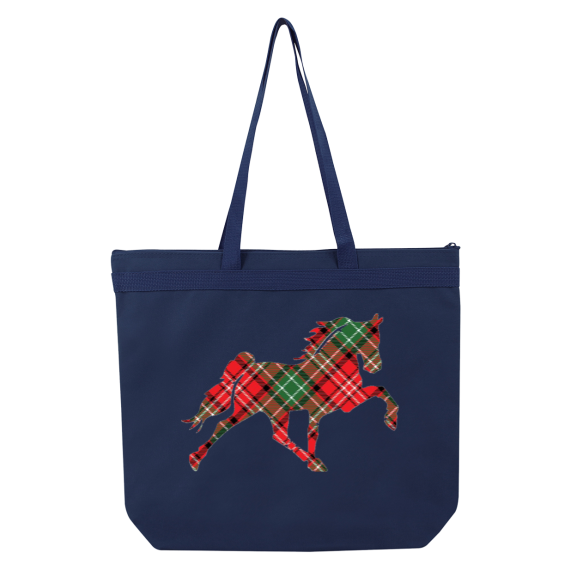 TENNESSEE WALKING HORSE DESIGN 3 JMD (RED PLAID) 8802 Liberty Bags Melody Large Tote