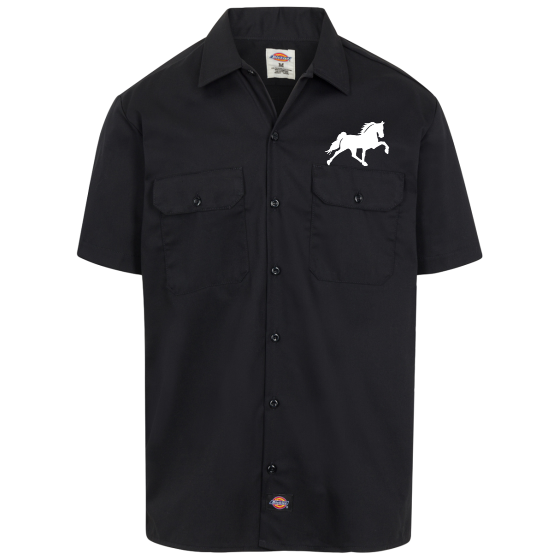 TENNESSEE WALKING HORSE DESIGN 3 JMD (WHITE) 1574 Dickies Men's Short Sleeve Workshirt