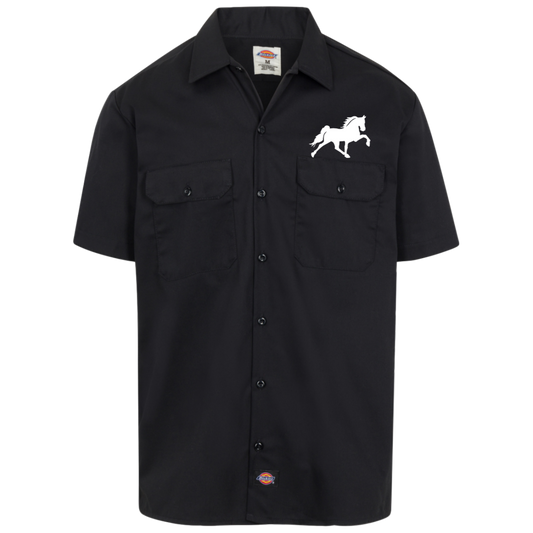 TENNESSEE WALKING HORSE DESIGN 3 JMD (WHITE) 1574 Dickies Men's Short Sleeve Workshirt