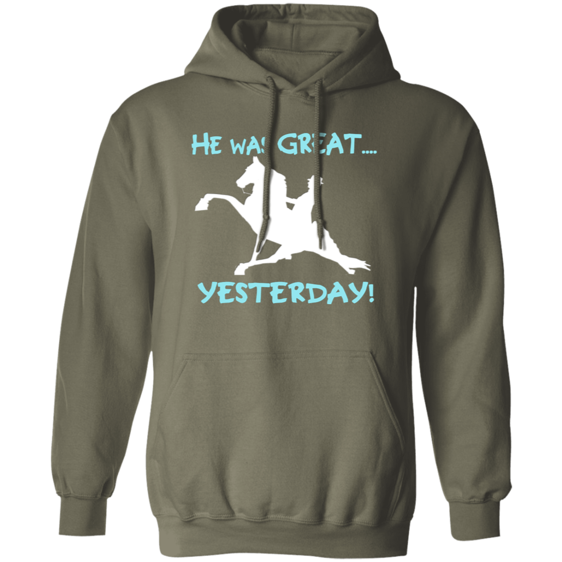 HE WAS GREAT YESTERDAY G185 Gildan Pullover Hoodie