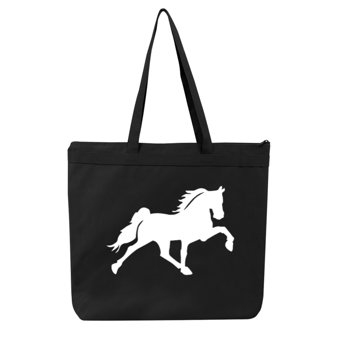 TENNESSEE WALKING HORSE DESIGN 3 JMD (WHITE) 8802 Liberty Bags Melody Large Tote