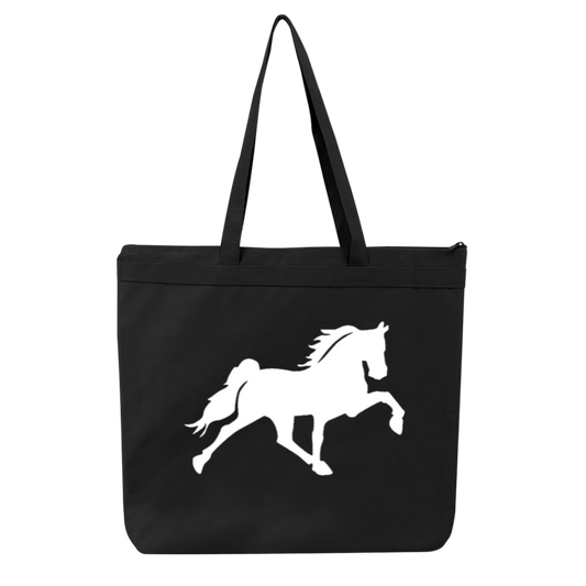 TENNESSEE WALKING HORSE DESIGN 3 JMD (WHITE) 8802 Liberty Bags Melody Large Tote