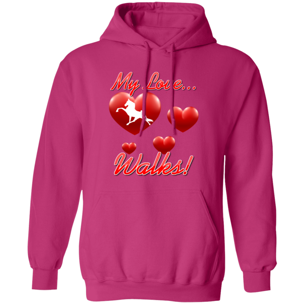 MY LOVE WALKS (Performance) G185 Gildan Pullover Hoodie