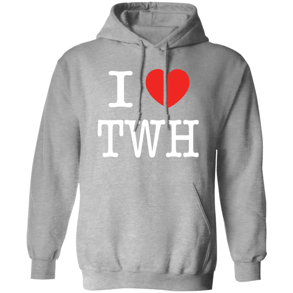 I LOVE TWH WHITE G185 Gildan Pullover Hoodie