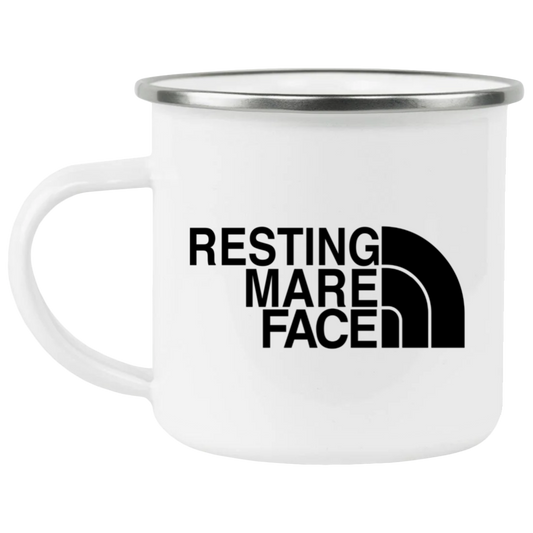 RESTING MARE FACE(black) 21271 Enamel Camping Mug