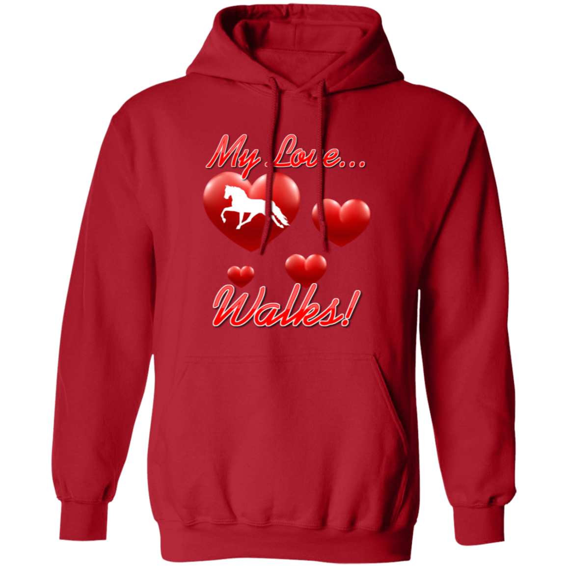 MY LOVE WALKS (Pleasure) G185 Gildan Pullover Hoodie