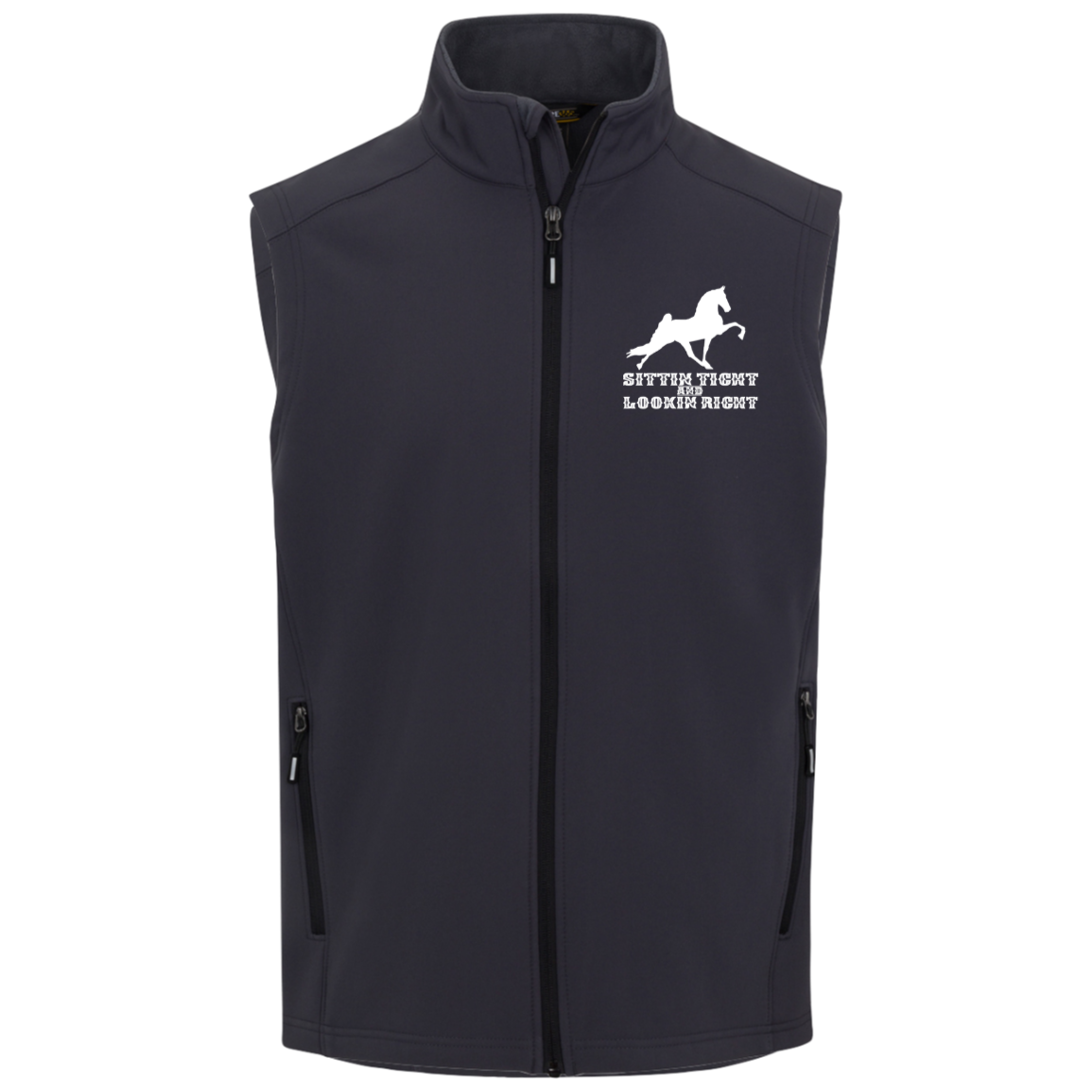 SITTIN TIGHT LOOKIN RIGHT TWH PERFORMANCE(WHITE) CE701 Core 365 Mens Cruise Two-Layer Fleece Bonded Soft Shell Vest