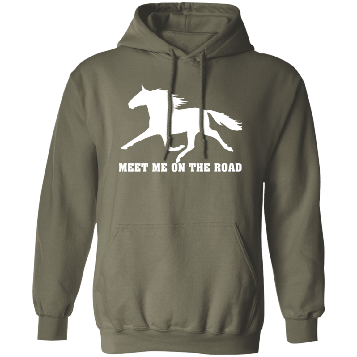 MEET ME ON THE ROAD (WHITE) G185 Gildan Pullover Hoodie