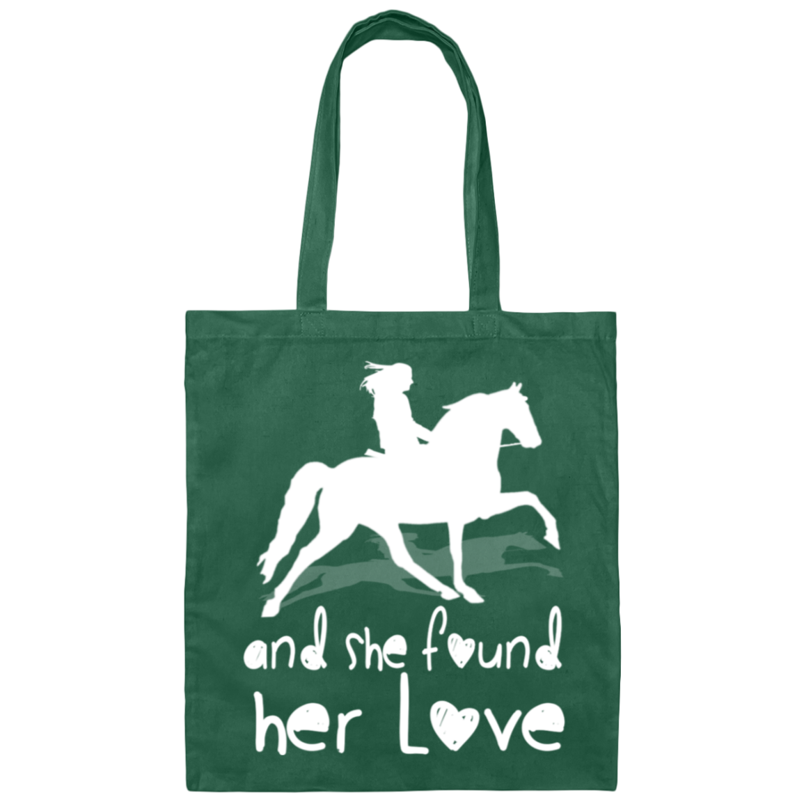 SHE FOUND HER LOVE (TWH pleasure) white art BE007 Canvas Tote Bag