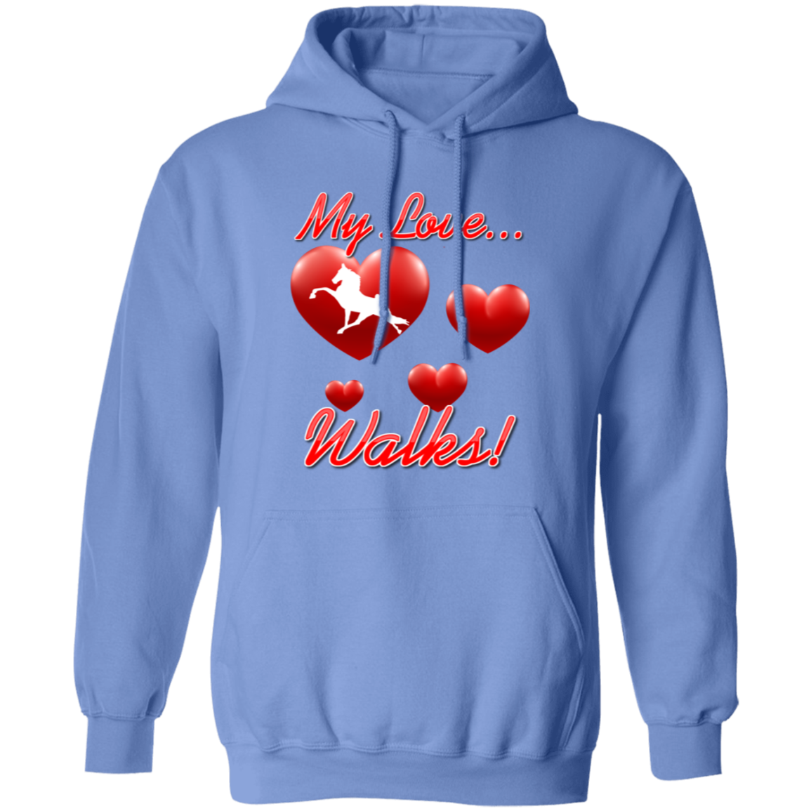 MY LOVE WALKS (Performance) G185 Gildan Pullover Hoodie