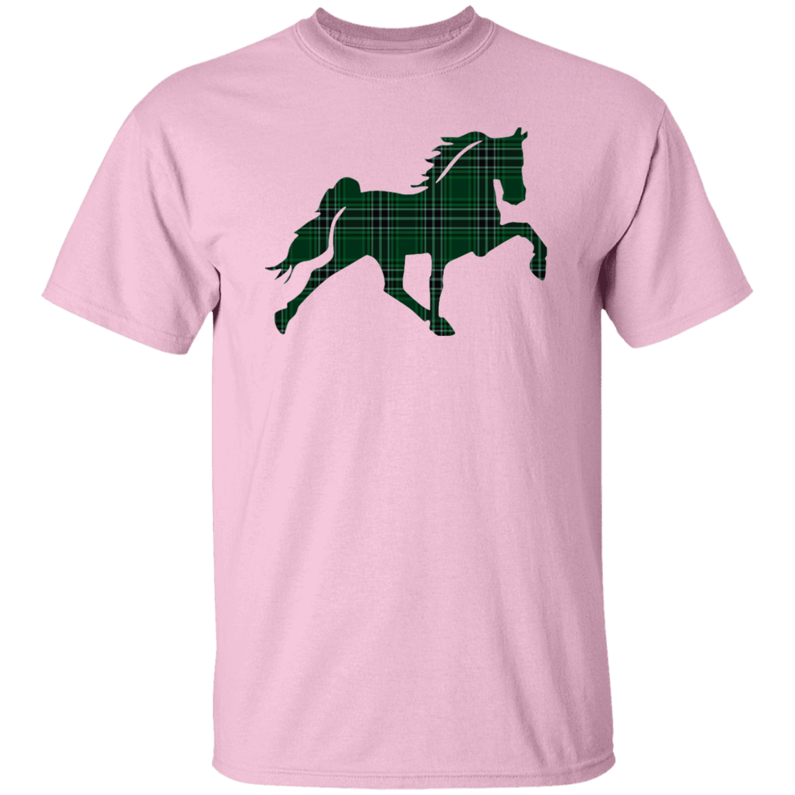 TENNESSEE WALKING HORSE DESIGN 3 JMD (GREEN PLAID) G500 5.3 oz. T-Shirt