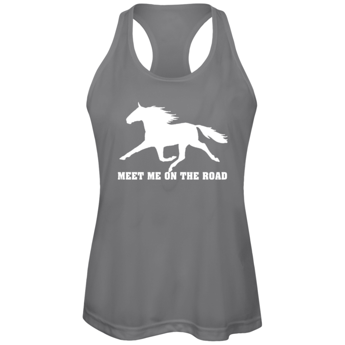 MEET ME ON THE ROAD (WHITE) TT11WRC Team 365 Womens Zone Racerback Tank
