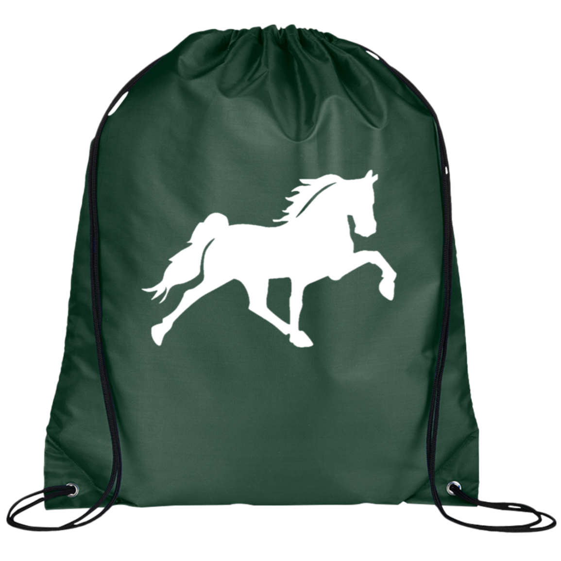 TENNESSEE WALKING HORSE DESIGN 3 JMD (WHITE) BG100 Prime Line Drawstring Cinch Backpack