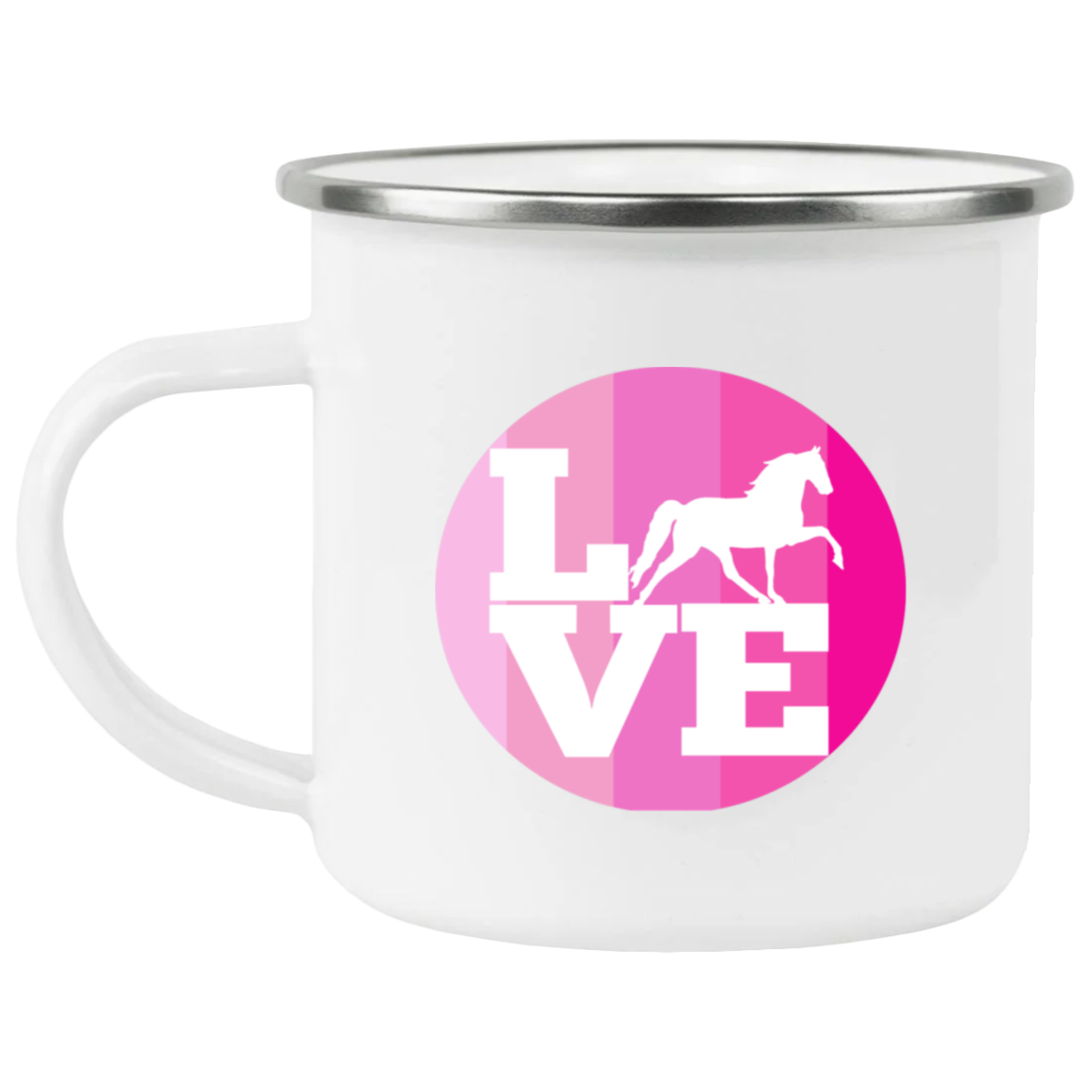 LOVE TWH PLEASURE SHADES OF PINK 21271 Enamel Camping Mug