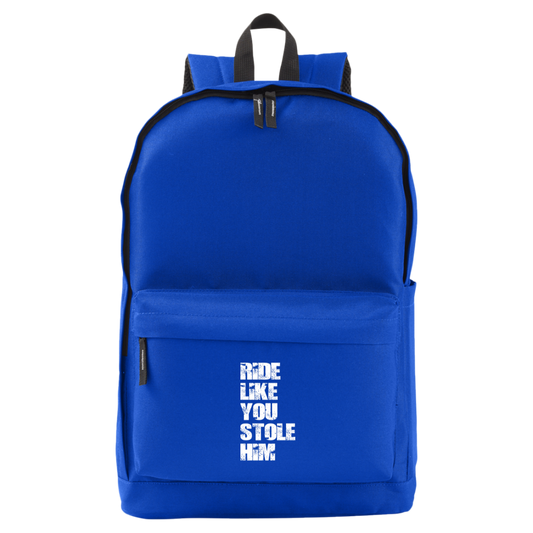 RIDE LIKE YOU STOLE HIM (WHITE) CE055 Core 365 Essentials Backpack