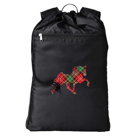 TENNESSEE WALKING HORSE DESIGN 3 JMD (RED PLAID) BE278 BAGedge Getaway Cinchback Backpack