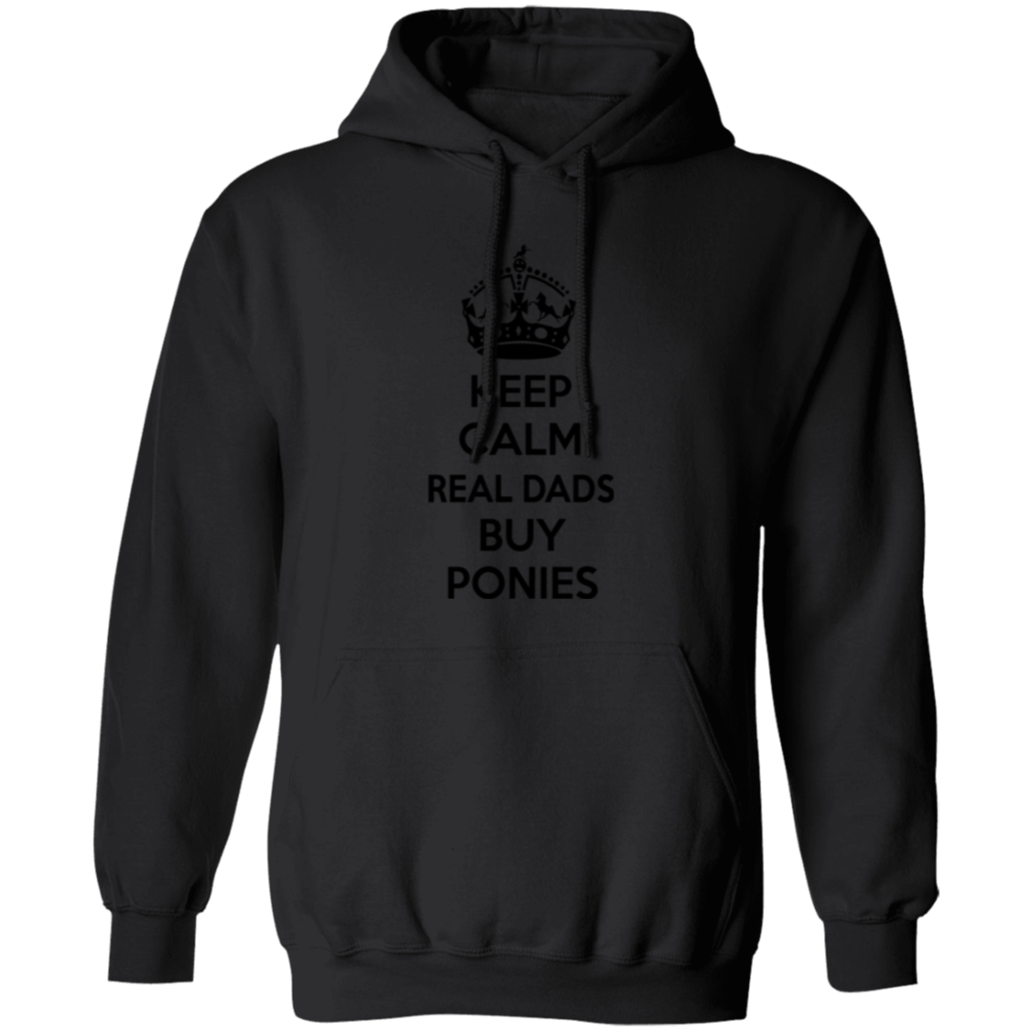 REAL DADS BUY PONIES (black) G185 Gildan Pullover Hoodie