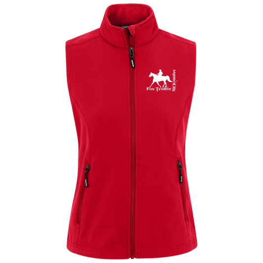 MISSOURI FOX TROTTER (white) 4HORSE CE701W Core 365 Womens Cruise Two-Layer Fleece Bonded Soft Shell Vest