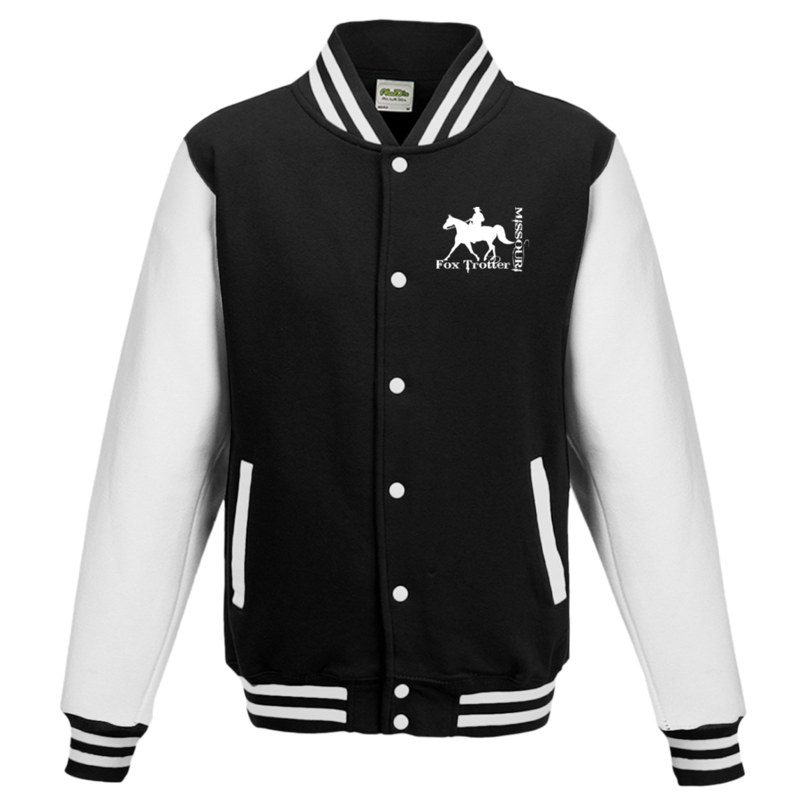 MISSOURI FOX TROTTER (white) 4HORSE JHA043 AWDis Mens Letterman Jacket