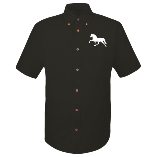 Tennessee Walking Horse (Pleasure) M500S Harriton Mens Easy Blend Short Sleeve Twill Shirt