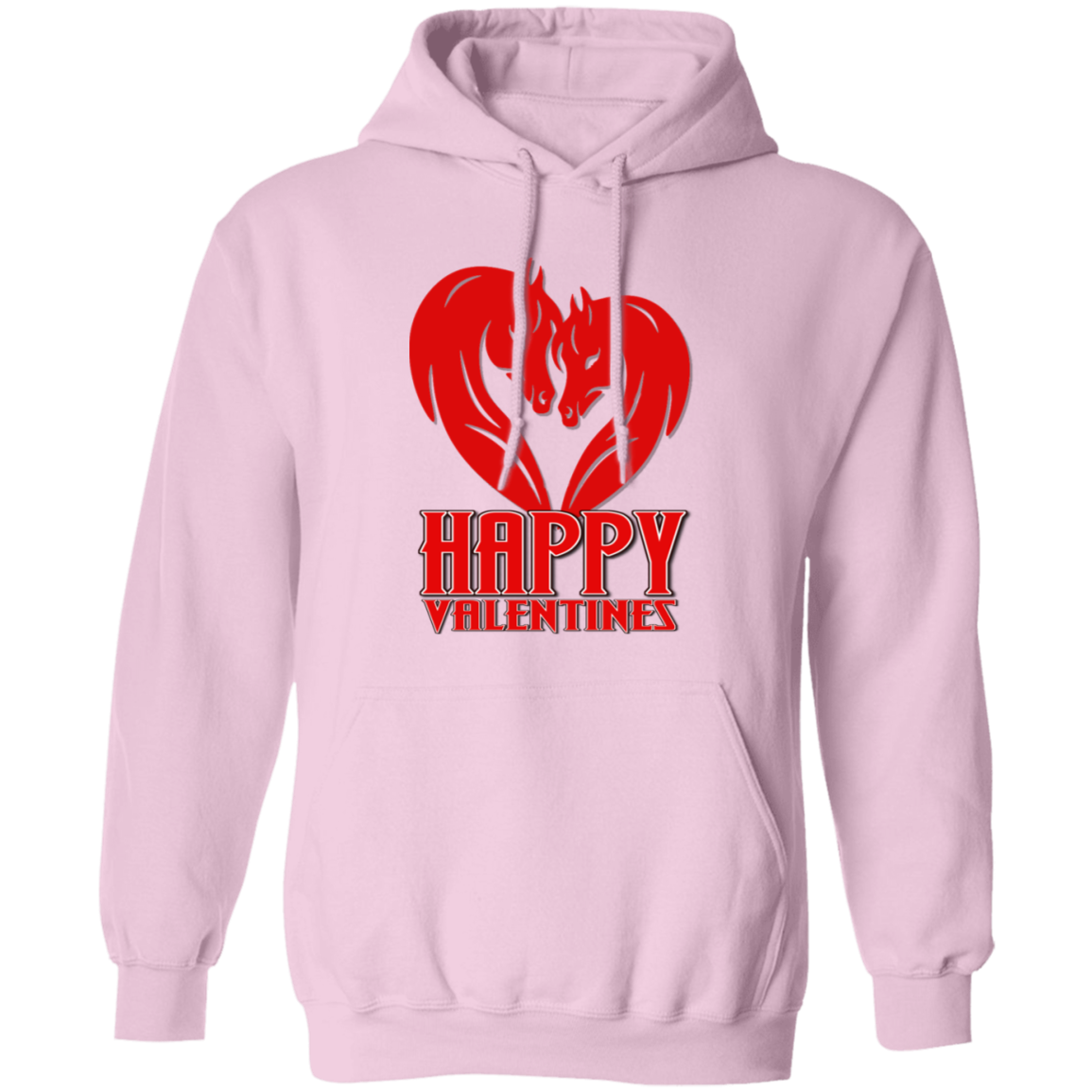 Horse Heart Happy Valentines G185 Gildan Pullover Hoodie