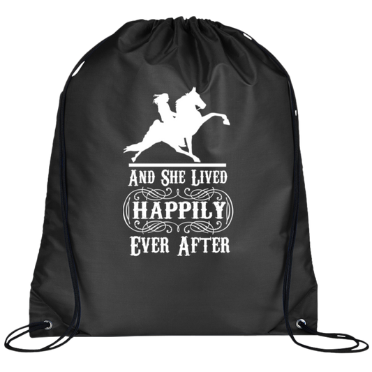 HAPPILY EVER AFTER (TWH Performance) wht BG100 Prime Line Drawstring Cinch Backpack