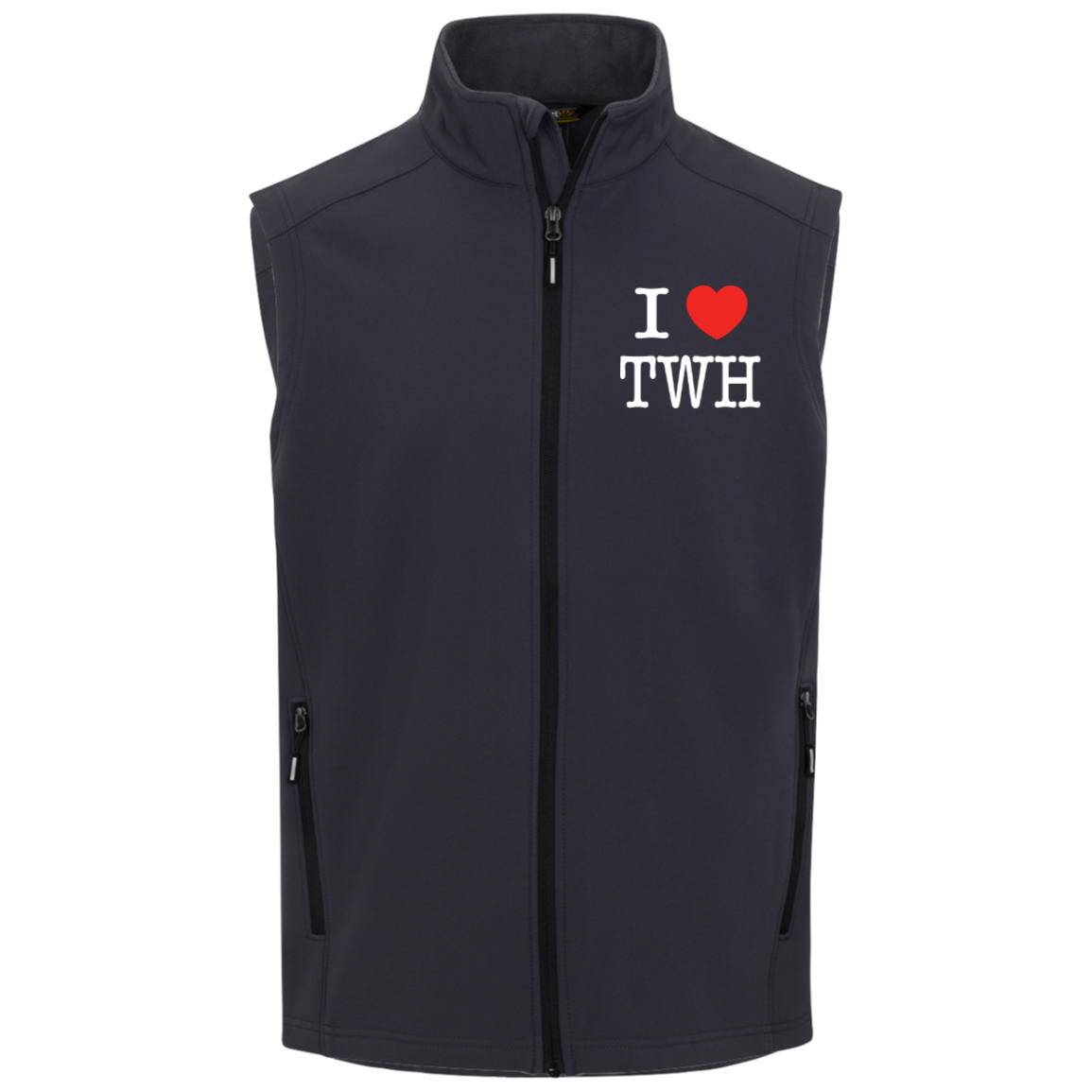 I LOVE TWH WHITE CE701 Core 365 Mens Cruise Two-Layer Fleece Bonded Soft Shell Vest