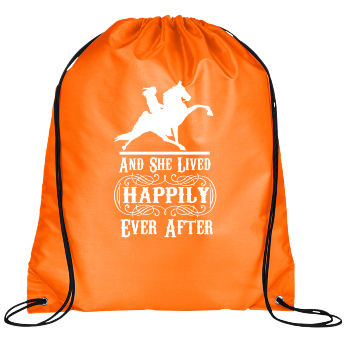 HAPPILY EVER AFTER (TWH Performance) wht BG100 Prime Line Drawstring Cinch Backpack