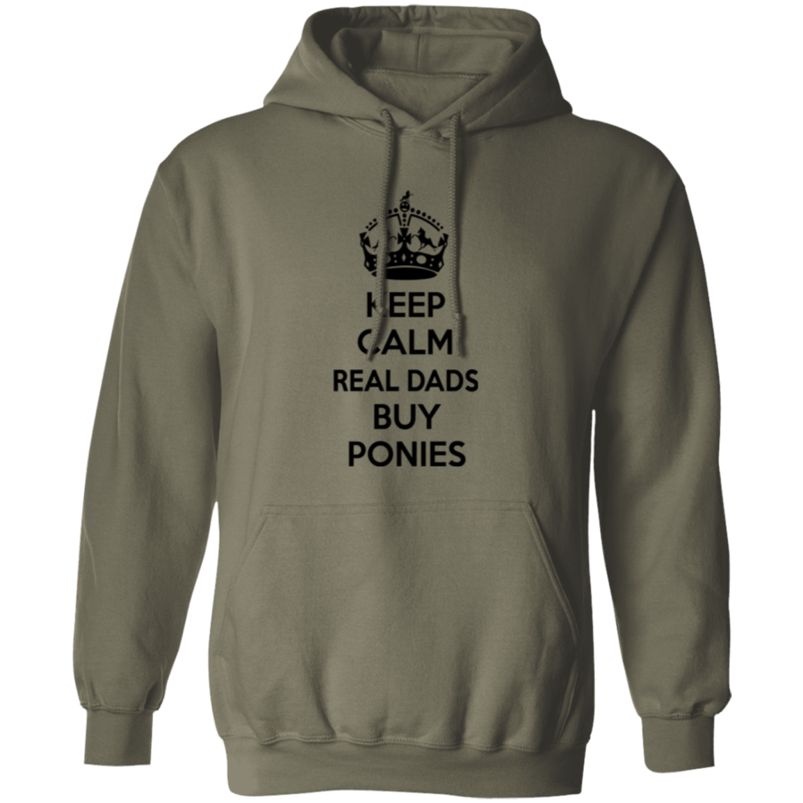 REAL DADS BUY PONIES (black) G185 Gildan Pullover Hoodie