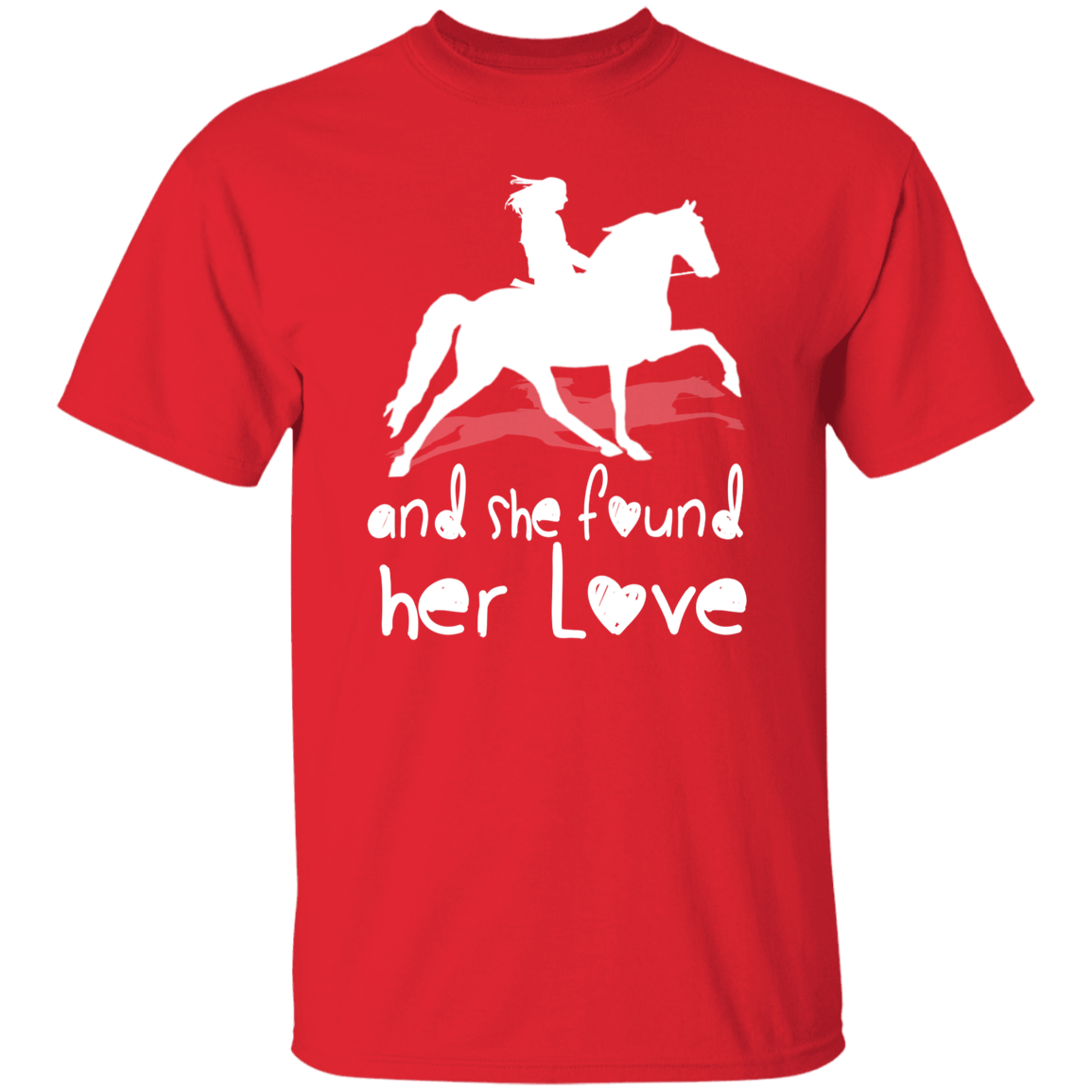 SHE FOUND HER LOVE (TWH pleasure) white art G500 5.3 oz. T-Shirt