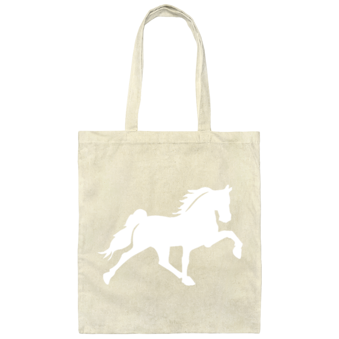 TENNESSEE WALKING HORSE DESIGN 3 JMD (WHITE) BE007 Canvas Tote Bag