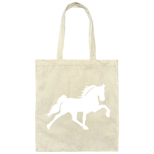 TENNESSEE WALKING HORSE DESIGN 3 JMD (WHITE) BE007 Canvas Tote Bag