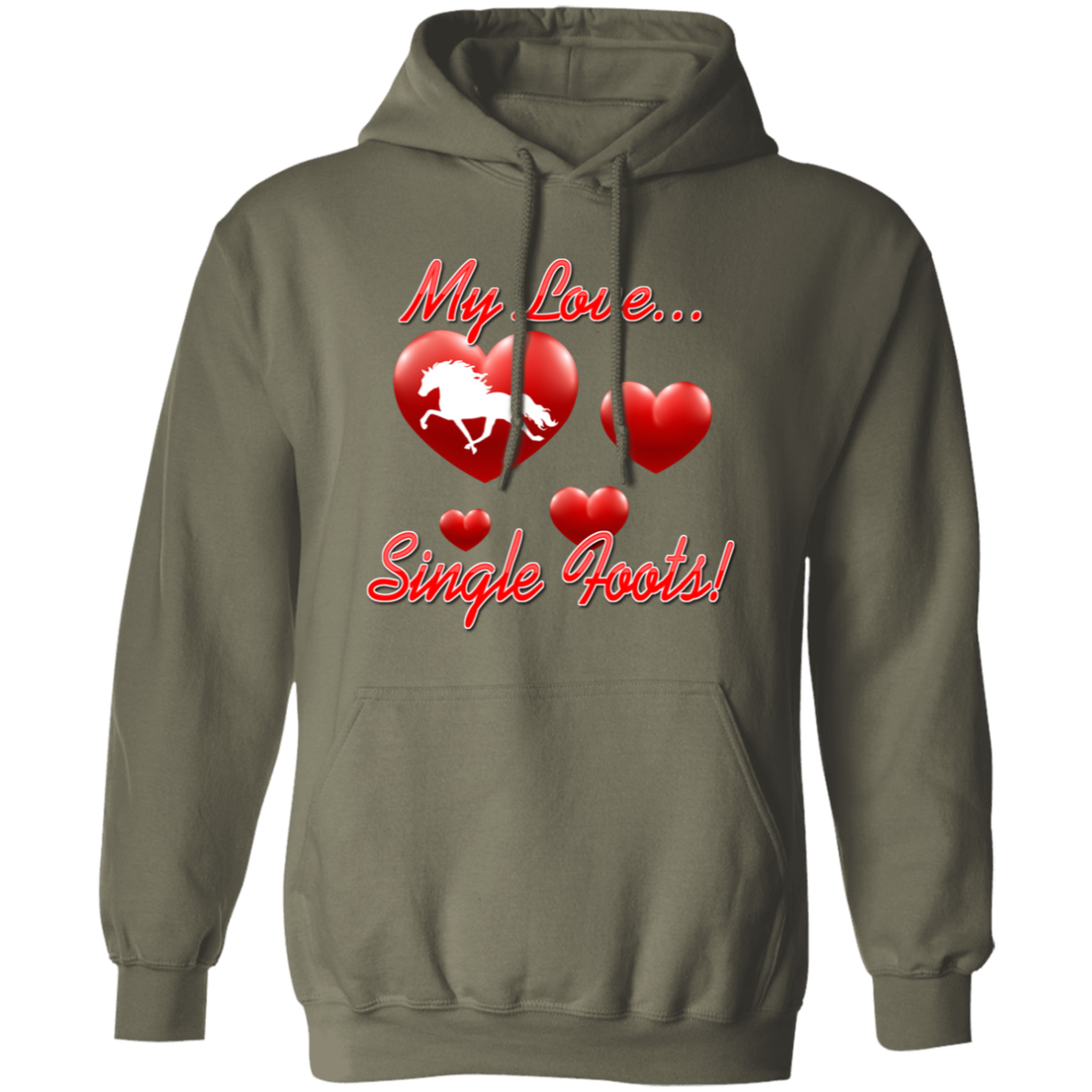 My Love Single Foots G185 Gildan Pullover Hoodie