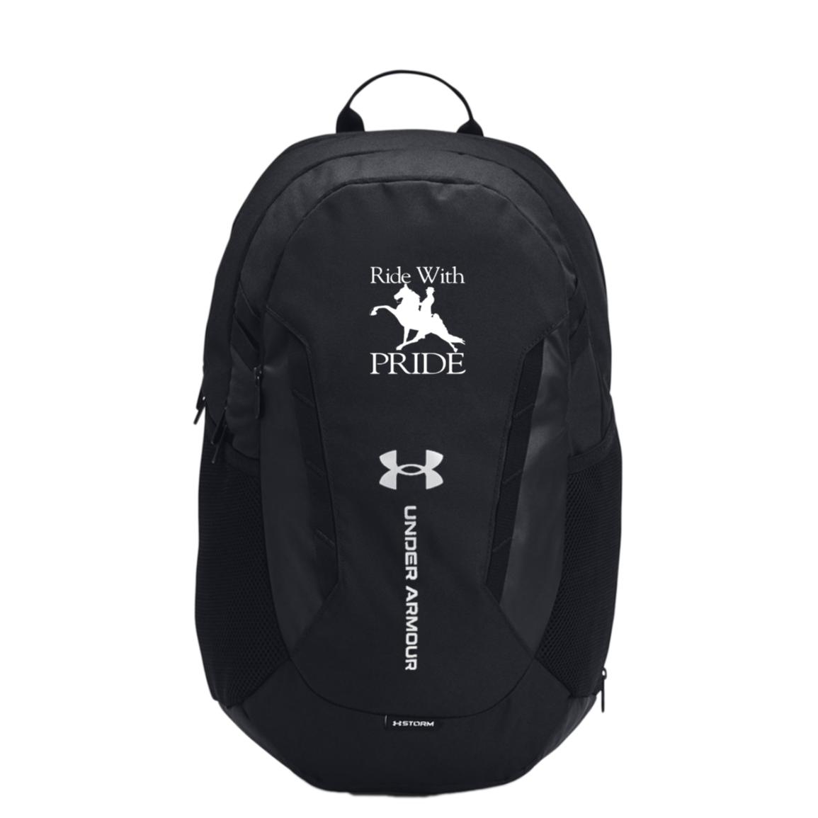 RIDEWITHPRIDEWHITE 1384673 Under Armour Hustle 6.0 TEAM Backpack