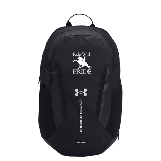 RIDEWITHPRIDEWHITE 1384673 Under Armour Hustle 6.0 TEAM Backpack