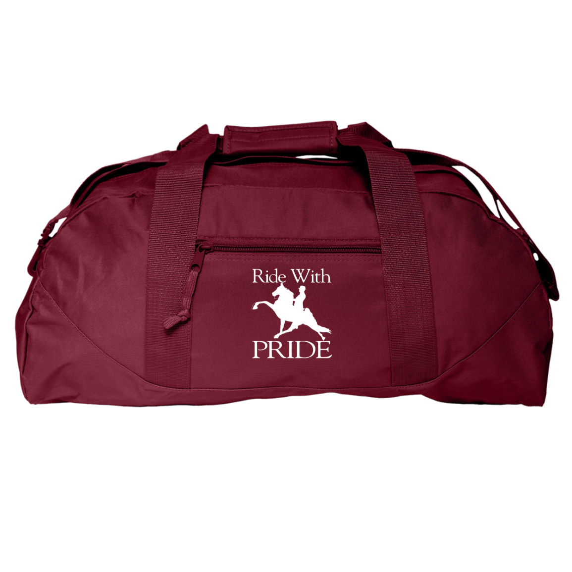 RIDEWITHPRIDEWHITE 8806 Liberty Bags Game Day Large Square Duffel