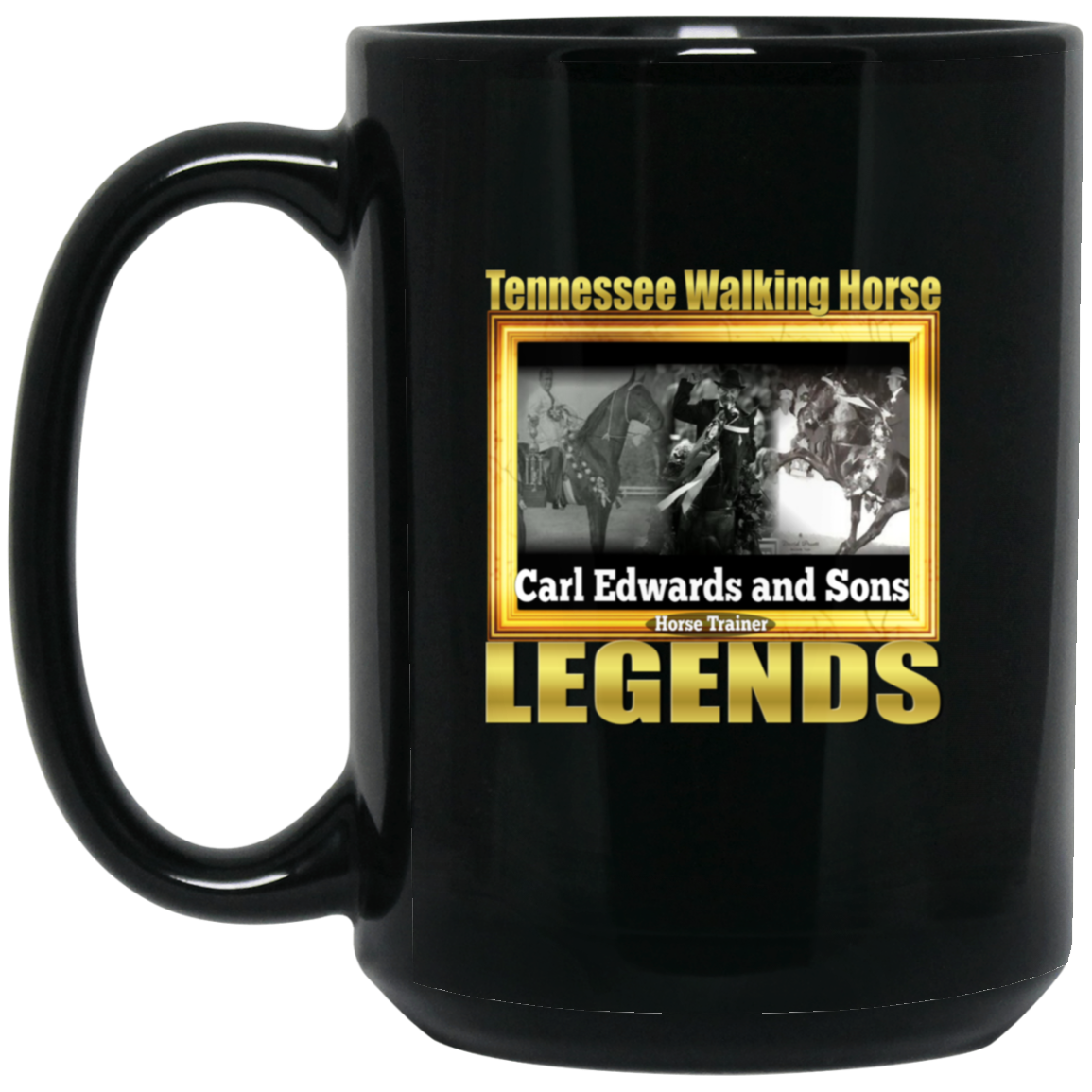 CARL EDWARDS AND SONS (Legends Series) BM15OZ 15oz Black Mug