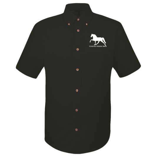 Tennessee Walker 4HORSE M500S Harriton Mens Easy Blend Short Sleeve Twill Shirt