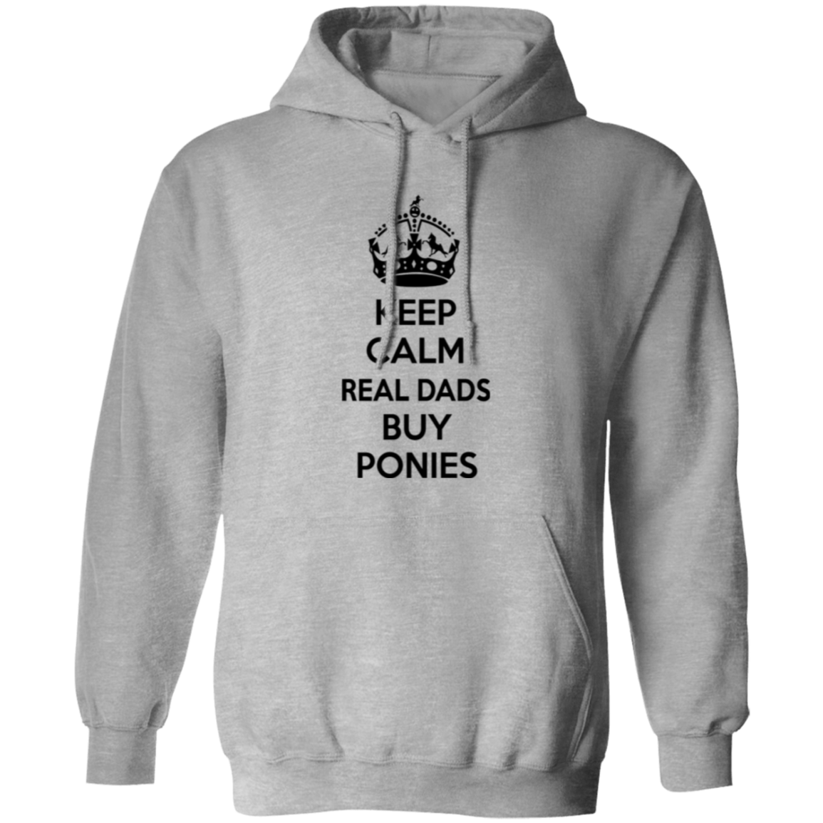 REAL DADS BUY PONIES (black) G185 Gildan Pullover Hoodie