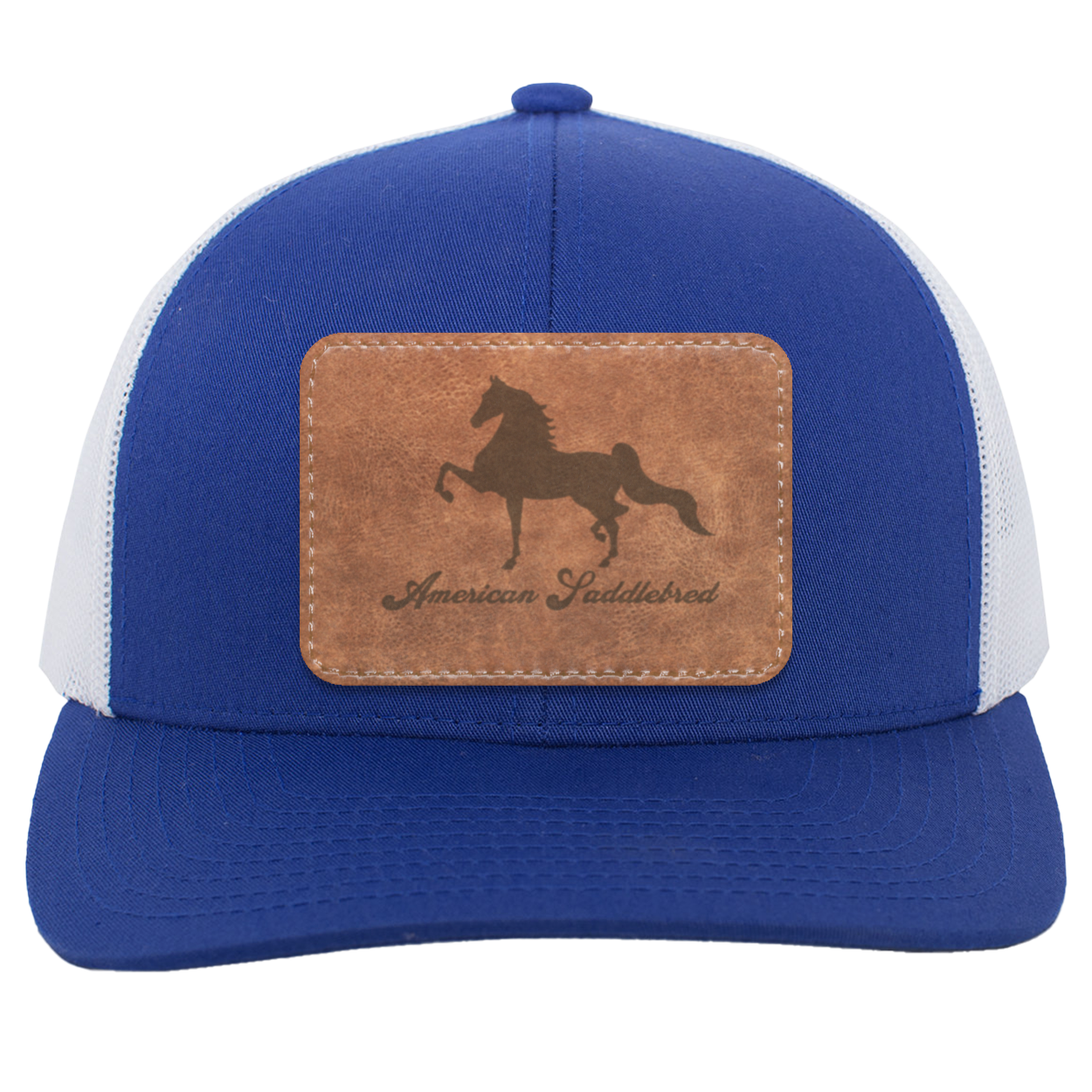 AMERICAN SADDLEBRED ON LEATHER 104C Trucker Snap Back