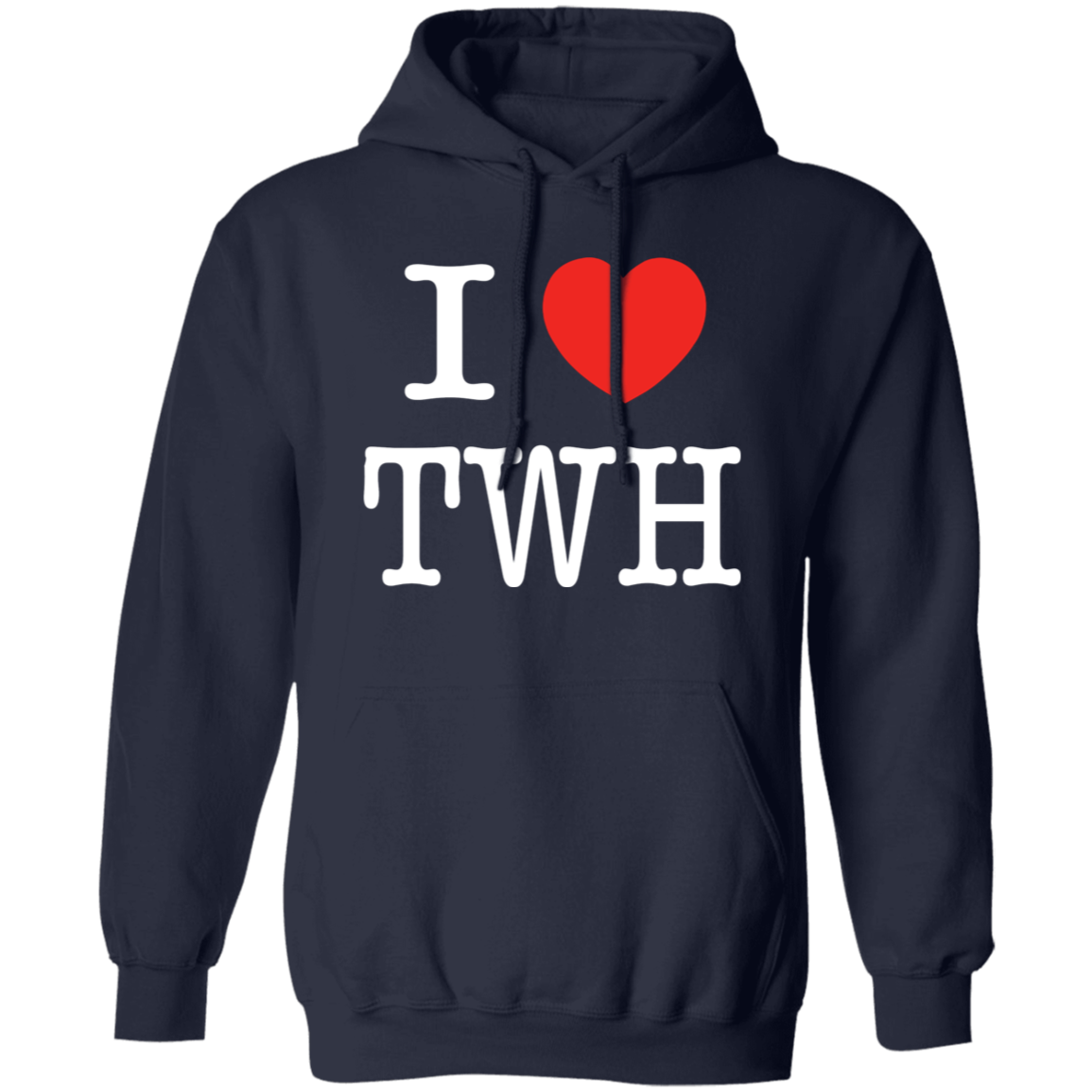 I LOVE TWH WHITE G185 Gildan Pullover Hoodie