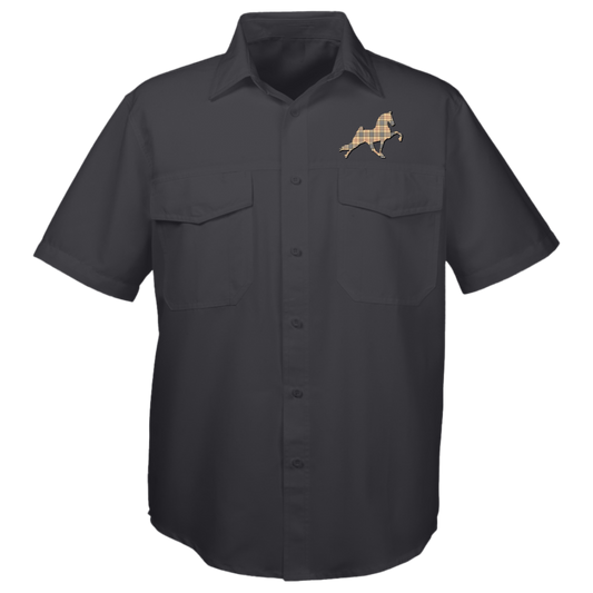 TENNESSEE WALKING PERFORMANCE HORSE  (BURBURY) M580 Harriton Mens Key West Short Sleeve Staff Shirt