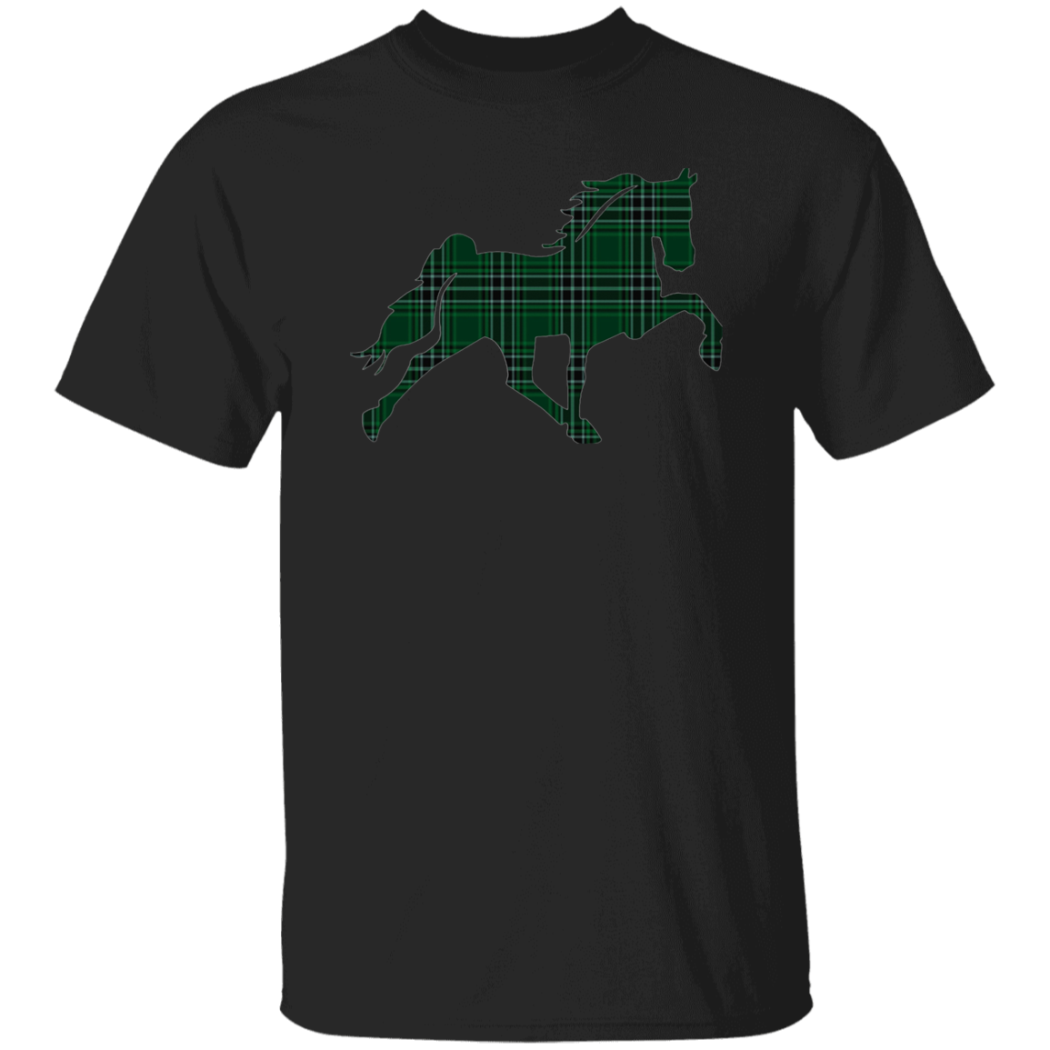 TENNESSEE WALKING HORSE DESIGN 3 JMD (GREEN PLAID) G500 5.3 oz. T-Shirt