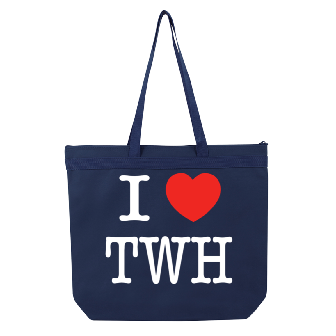 I LOVE TWH WHITE 8802 Liberty Bags Melody Large Tote