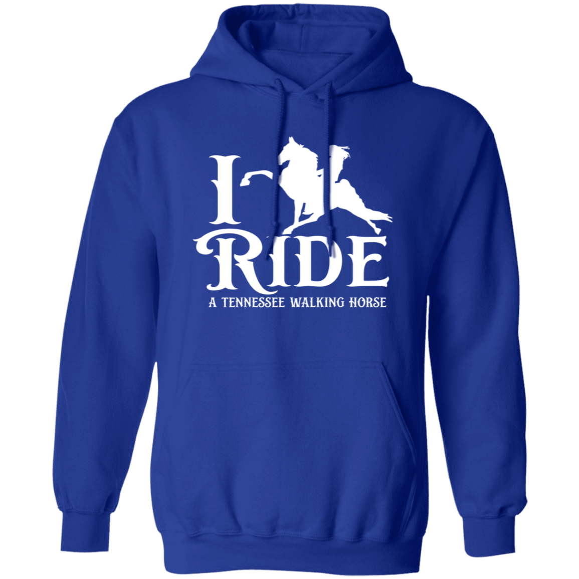 I RIDE A WALKING HORSE B (WHITE) G185 Gildan Pullover Hoodie