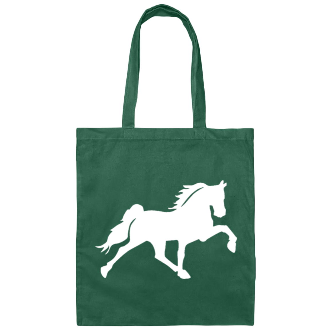 TENNESSEE WALKING HORSE DESIGN 3 JMD (WHITE) BE007 Canvas Tote Bag