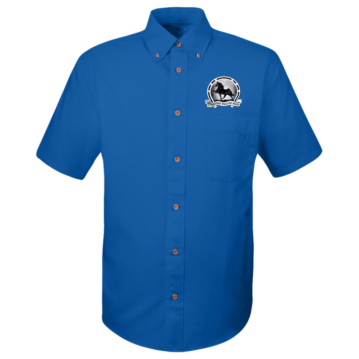 TWH Retro Vintage M500S Harriton Mens Easy Blend Short Sleeve Twill Shirt