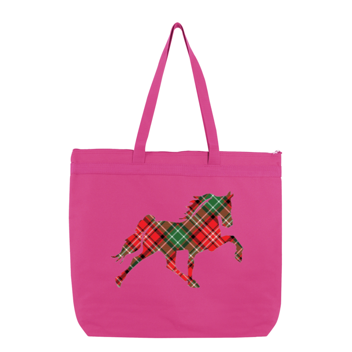 TENNESSEE WALKING HORSE DESIGN 3 JMD (RED PLAID) 8802 Liberty Bags Melody Large Tote