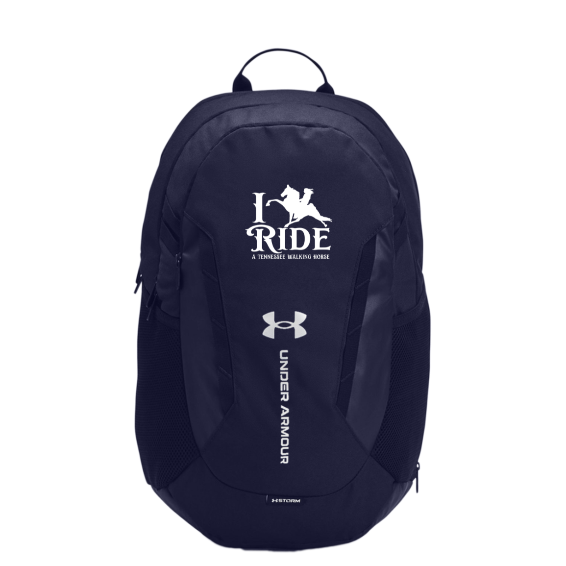 I RIDE A WALKING HORSE B (WHITE) 1384673 Under Armour Hustle 6.0 TEAM Backpack